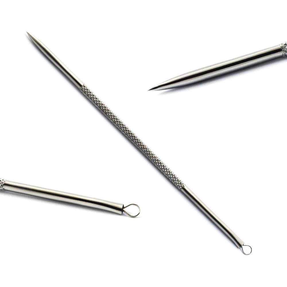 Comedone Extractors Blackhead Removal Tools Acne Pimple Blemish Popper Zit Remover Whitehead Manicure Pedicure (BC-05 Blackhead Remover)