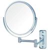 SeeAll JNSA897 Non-Lighted 8" Diameter Wall Mounted Make Up Mirror 7X, Nickel view 1