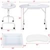 Yaheetech 37-inch Portable & Foldable Manicure Table Nail Desk Workstation with Large Drawer/Client Wrist Pad/Controllable Wheels/Carrying Case for Spa Beauty Salon White, 1 Count (Pack of 1) view 3