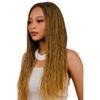 JBG SERVICES Twisted Wigs, 22-Inch Micro Million Twist Braided Wig - Light, Ultra Braid Wigs for Black Women with Glueless Front Lace Closure - No Tangle Synthetic Braids - Copper Blonde - Color 27 view 1