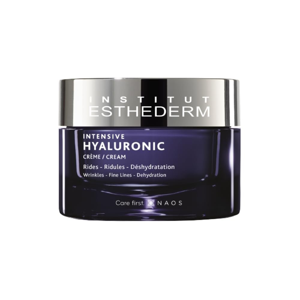 Institut Esthederm Intensive Hyaluronic Cream, Face Cream for Wrinkles, Fine Lines, and Dehydrated Skin, Face, Neck and Dcollet
