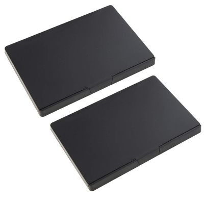 B Blesiya 2x Cosmetic Empty Magnetic Palette Box Eyeshadow Powder Makeup Case Make Up Organizer Space-Saving Black Travel Friendly