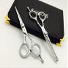 5.5" Professional Barber Razor Edge Powder Coated Hair Cutting and Texturizing Shears Scissors Set view 1