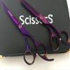 5.5" Professional Barber Razor Edge Titanium Coated Hair Cutting and Texturizing Shears Scissors Set+Black Color Case view 1