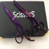 5.5" Professional Barber Razor Edge Titanium Coated Hair Cutting and Texturizing Shears Scissors Set+Black Color Case view 2