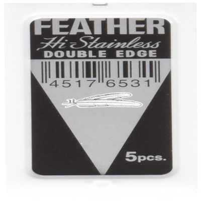 Jatai Feather Stainless Steel Double-Edge Blades - 5 ct