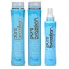 Pure Brazilian 3-Piece Daily Essentials Kit: Anti-Frizz Shampoo, Conditioner & Miracle Leave-In Conditioner with Keratin, Cocoa Butter & Bulgarian Rose Wate view 1