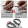 PAFASON Ultra Sharp Beard Scissor Set, High Precision Straight Curved Round Tip Mustache Facial Nose Hair Trimming Tool, Stainless Steel, Safety Case, Premium Leather Pouch view 2