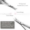 PAFASON Ultra Sharp Beard Scissor Set, High Precision Straight Curved Round Tip Mustache Facial Nose Hair Trimming Tool, Stainless Steel, Safety Case, Premium Leather Pouch view 4