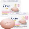 Dove Soap, Pink Beauty Bar 2-Pack (8 Soap Bars)  3-in-1 Moisturizing Face, Body & Hand Soap, 3.17 Oz Ea view 1
