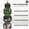 dopobo Travel Toiletry Bag for Women, Dopp Kit for Men, Waterproof Makeup Bag Shaving Bag with Hanging Hook, Portable Toiletry Organizer for Traveling and Camping (Army Green) view 3
