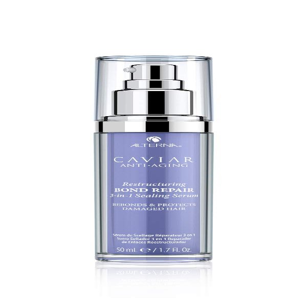 Alterna Haircare CAVIAR Anti-Aging Restructuring Bond Repair 3-in-1 Sealing Serum, Rebonds and Protects Damaged Hair,1.7 Fl Oz