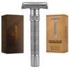 VIKINGS BLADE Adjustable Double Edge Safety Razor + Luxury Case. Smooth, Reusable, Eco-Friendly (The Emperor Frosted Chrome) view 1