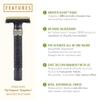 VIKINGS BLADE Adjustable Double Edge Safety Razor + Luxury Case. Smooth, Reusable, Eco-Friendly (The Emperor Augustus) view 2
