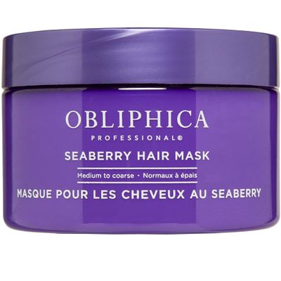 Obliphica Seaberry Hair Mask - Deep Conditioning Hydrating Treatment for Dry and Damaged Hair - Moisturizing Hair Repair and Growth Mask for Medium, Coarse, and Color-Treated Hair - 8.5 Ounces