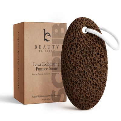 Pumice Stone for Feet - Natural Lava Stone Foot Exfoliator, Callus Remove for Feet, Hands & Dead Skin, Foot Scrubber for Pedicure & Cracked Heels, Strong & Durable Design for Smooth & Soft Feets