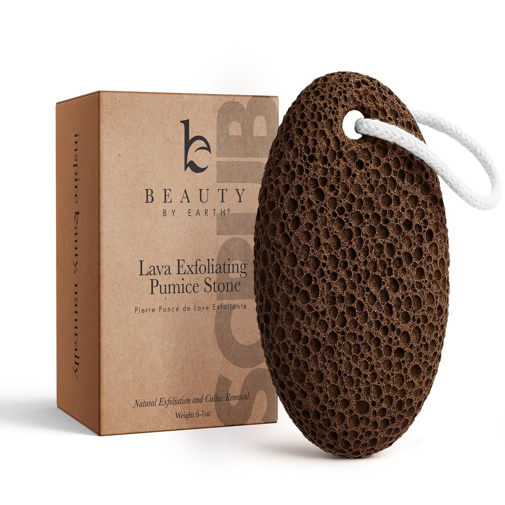 Pumice Stone for Feet - Natural Lava Stone Foot Exfoliator, Callus Remove for Feet, Hands & Dead Skin, Foot Scrubber for Pedicure & Cracked Heels, Strong & Durable Design for Smooth & Soft Feets