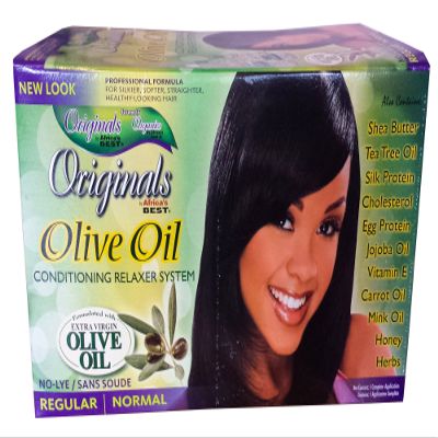 Africa's Best Originals Olive Oil Conditioning Relaxer System for Women, Regular/Normal