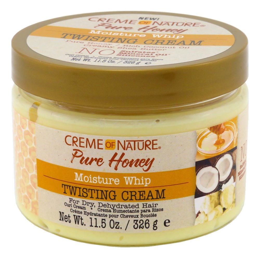 Creme Of Nature Pure Honey Twisting Cream 11.5 Ounce Jar (340ml) (2 Pack)