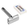 2 Pieces of Assured Stainless Steel Double Edge Safety Razors with 10 Asured blades & 10 Doroco blades view 3