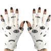 ManiGlovz - The Original UPF 50+ UV Light Protective Nail Gloves | Gel Manicure Gloves and Anti UV Fingerless Gloves for Women | Can be Used as Sun Protection Gloves for Driving | Eye Scream Print view 1