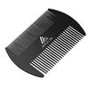 AhfuLife Stainless Steel Metal Hair&Beard Comb - Anti-Static Dual Action Beard Comb - Credit Card Size Combs Perfect for Wallet and Pocket - Presented in Gift Box (Black) view 1