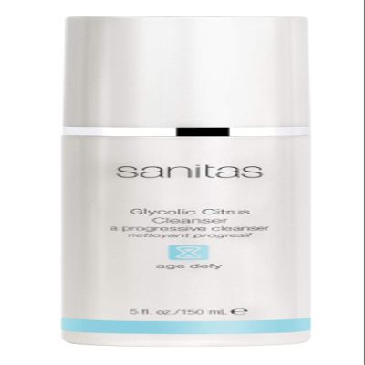 Sanitas Glycolic Citrus Cleanser, Exfoliating Facial Cleanser, 5 Oz