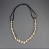 Faux Pearl Chain Link Headband Gold Stretch Elastic Thin Skinny Hair Band Headbands for Women view 4