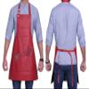 Facn Professional Leather Hair Cutting Hairdressing Barber Apron Cape for Salon Hairstylist - Multi-use, Adjustable with 6 pockets - Heavy Duty Premium Quality - Limited Edition - 28" x 24" (Red) view 3