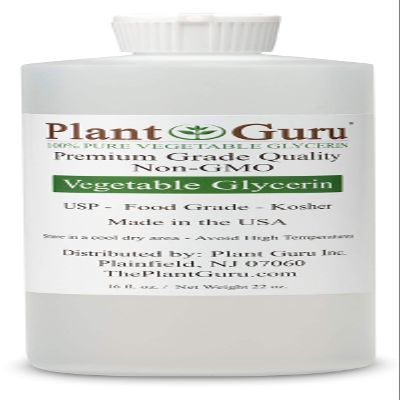 Vegetable Glycerine/Glycerin 16 oz. USP Food Grade Kosher - Great for Skin, Hair, Face, Body, Crafts and DIY Soap Making.
