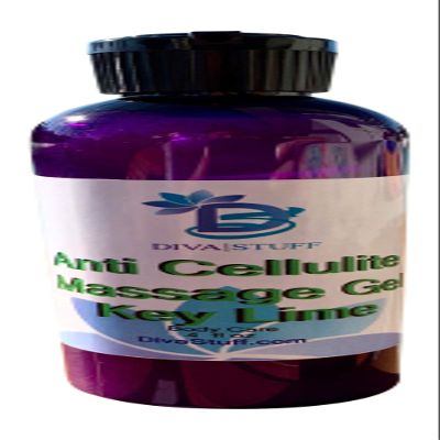 Anti Cellulite Massage Gel with Caffeine,Grapefruit & Juniper Berry, Key Lime Pie Scent, By Kym's Diva Stuff