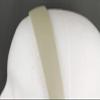Light Grey Faux Leather Headband Textured 1 1/8 Inch Wide Hair Band Accessory Headbands for Women view 2