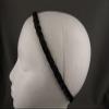 Black Braid Faux Hair Band Headband Stretch Elastic Braided Plaits 1/2" Wide Headbands for Women view 1