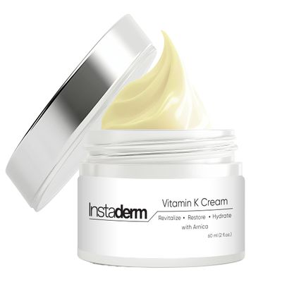 Instaderm Vitamin K Cream- Bruise Healing Formula with Arnica. Dark Spot Moisturizer for Bruising, Spider Veins & Broken Capillaries. Repair Under Eye Dark Circles, & Puffiness.