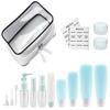 MAGIGO Blue Toiletries Leak Proof Travel Bottle Set (16 Pack), TSA Approved Airline Carry-On with Clear Bags for Women view 1