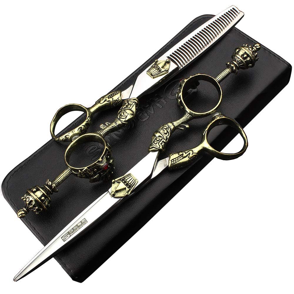 AXEMOORE Japan 440C hairdressing scissors professional hairdressing scissors set (Set)