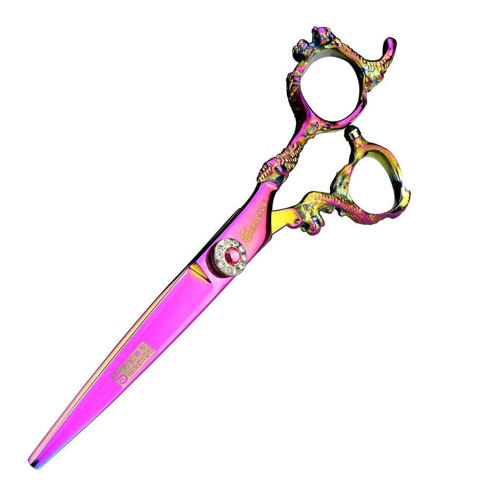 6 inch purple hairdressing scissors Japan 440C hairdressing scissors cutting scissors scissors set (Cutting scissors)