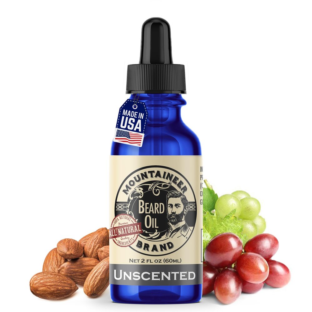 Mountaineer Brand Natural Unscented Beard Oil | Made in West Virgina | Hydrates, Moisturises, Softens & Conditions for Beard Growth | Treats Dry Itchy Beards for Men | 2oz