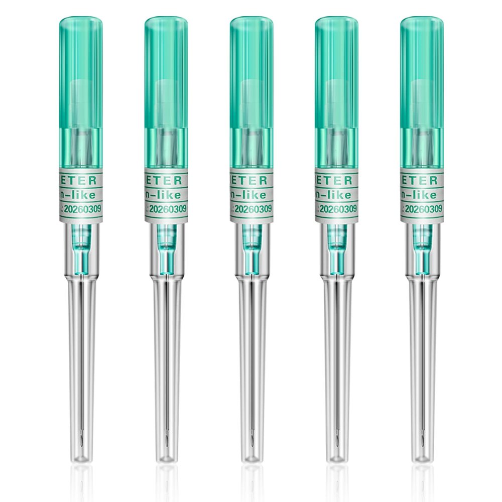 Catheter Needles - Autdor 5Pcs Piercing Needles 18 Gauge IV Catheter Needles Ear Nose Piercing Needles Stainless Steel Hollow Needles for Ear Nose Lip Tongue Belly Navel Nipple Cartilage Piercing Kit