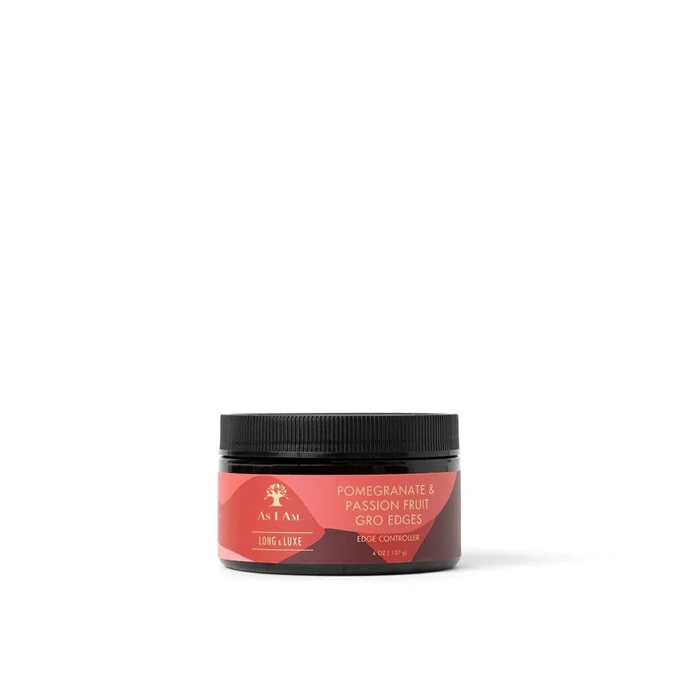 As I Am Long and Luxe Groedge Edge Controller 4oz - Rejuvenates, Strengthens Hair Line - Long Lasting Hold, Flake Free - Enriched with Pomegranate, Passion Fruit