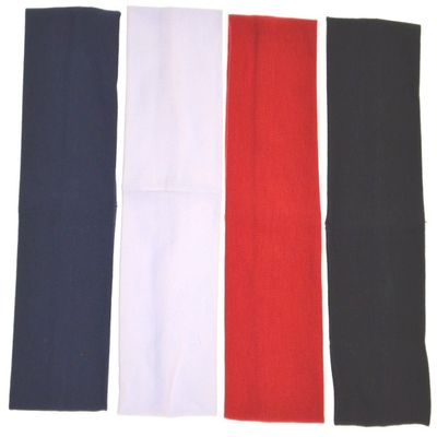 2.75" Wide Fashion Hair Headband Set (4 Colors-black,white,navy blue,red)