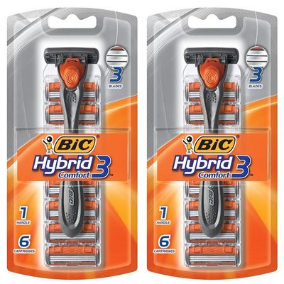 BIC Hybrid Advance for Men, Shaver System, 6 ea - 2pc