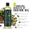 Pursonic Castor Oil (16oz) Cold-Pressed, 100% Pure, Hexane-Free Castor Oil-Moisturizing & Healing, For Dry Skin, Hair Growth - For Skin, Hair Care, Eyelashes view 2