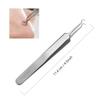 Blackhead Acne Extraction Tweezers - FEITA Pro & Surgical-Grade Stainless Steel Bend Curved Comedone Extractor Tweezer Tool for Remove Whitehead and Clogged Pores, Pimple - Silver view 3