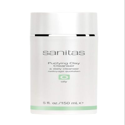Sanitas Skincare Purifying Clay Cleanser, Detoxifying, Pore Perfecting Cleanser, Volcanic Clay, Tea Tree, Cleanser for Oily Skin, 5 Ounces