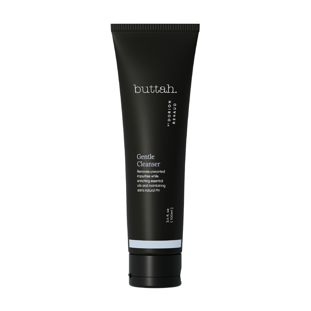 Buttah Skin by Dorion Renaud Facial Cleanser 3.4oz - Clarifying Face Wash - Oil & Dirt Extracting Wash - Daily Cleansing - Naturally Based - Face Wash for Melanin Rich Skin - Black