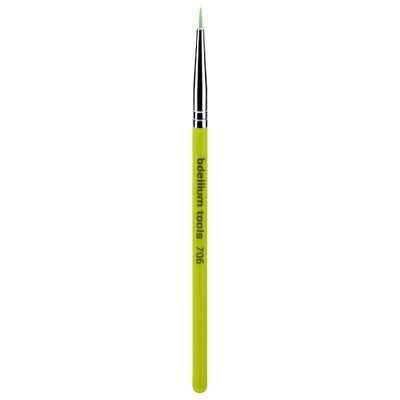 Bdellium Tools Professional Makeup Brush - Green Bambu Series 706 Fine Point Eyeliner - With Soft Synthetic Fibers, For Ultra-Fine Detail and Lining (Green, 1pc)