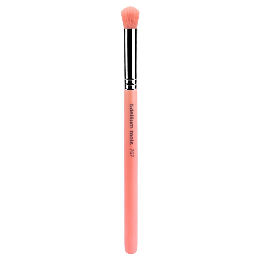 Bdellium Tools Professional Makeup Brush - Pink Bambu Series 767 Round Dome Blender - With Soft Synthetic Fibers, For Blending & Smoothing (Pink, 1pc)