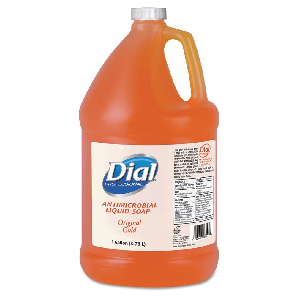 Dial Professional 88047CT Liquid Soap Refill, Antibacterial, 1 Gallon, 4/CT Orig Gold