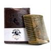 Sandalwood Beard Comb for Men - Handmade Premium Wooden Beard & Mustache Comb - Fine & Wide Tooth - Travel Pocket Size - Beard Grooming Kit for Men in PU Leather Case by Hunter Jack view 1